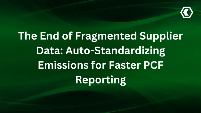 Thumbnail for La fin des données fournisseurs fragmentées : standardisation automatique des émissions pour un reporting PCF plus rapide