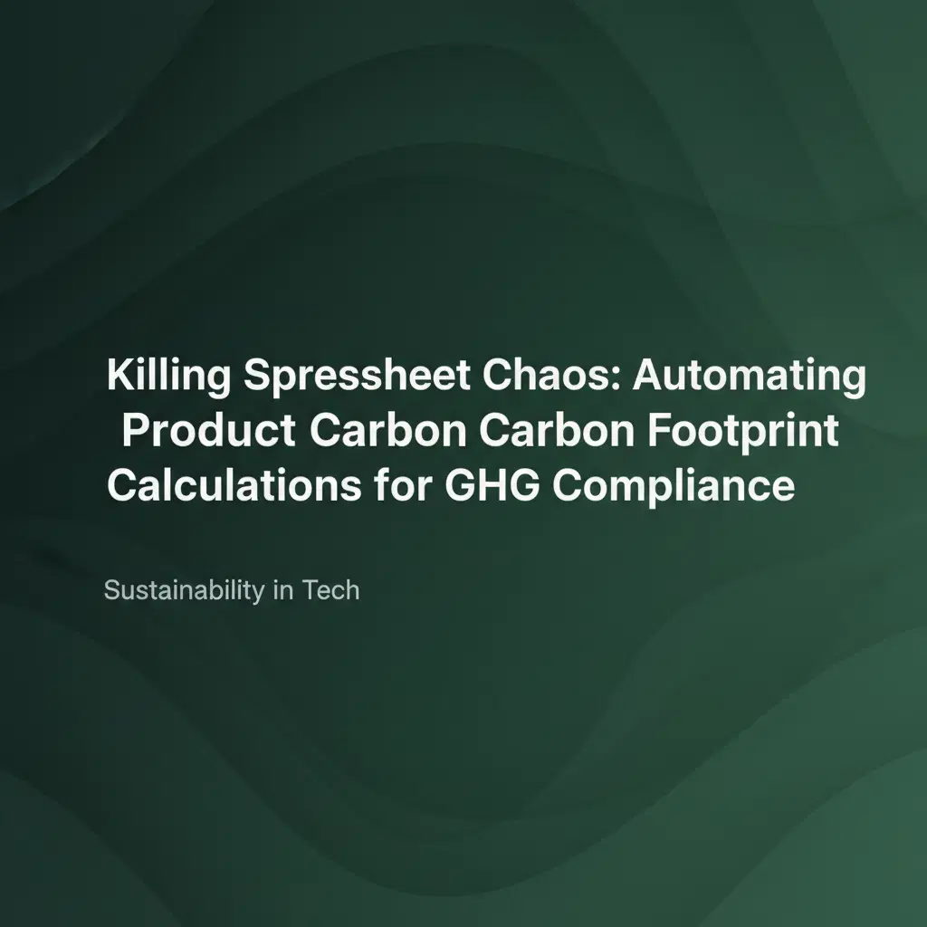 Thumbnail for Streamline GHG Compliance: Automating Product Carbon Footprint Calculations